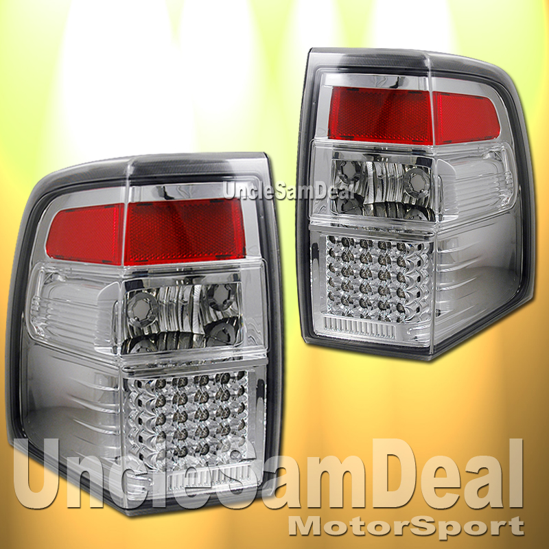 07-12 FORD EXPEDITION CLEAR LENS CHROME LED L.E.D.TAIL LIGHTS DIRECT FIT PAIR | eBay 2012 Ford Expedition Tail Light Bulb Replacement