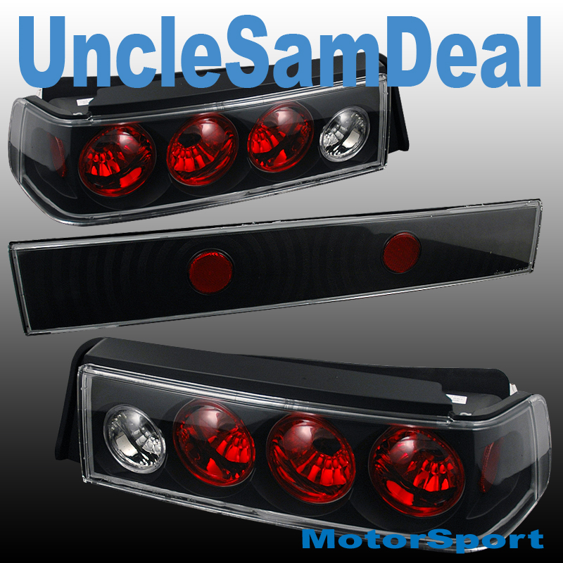 HONDA CIVIC EF HATCHBACK CLEAR BLACK ALTEZZA TAIL LIGHTS 3 PIECES SET