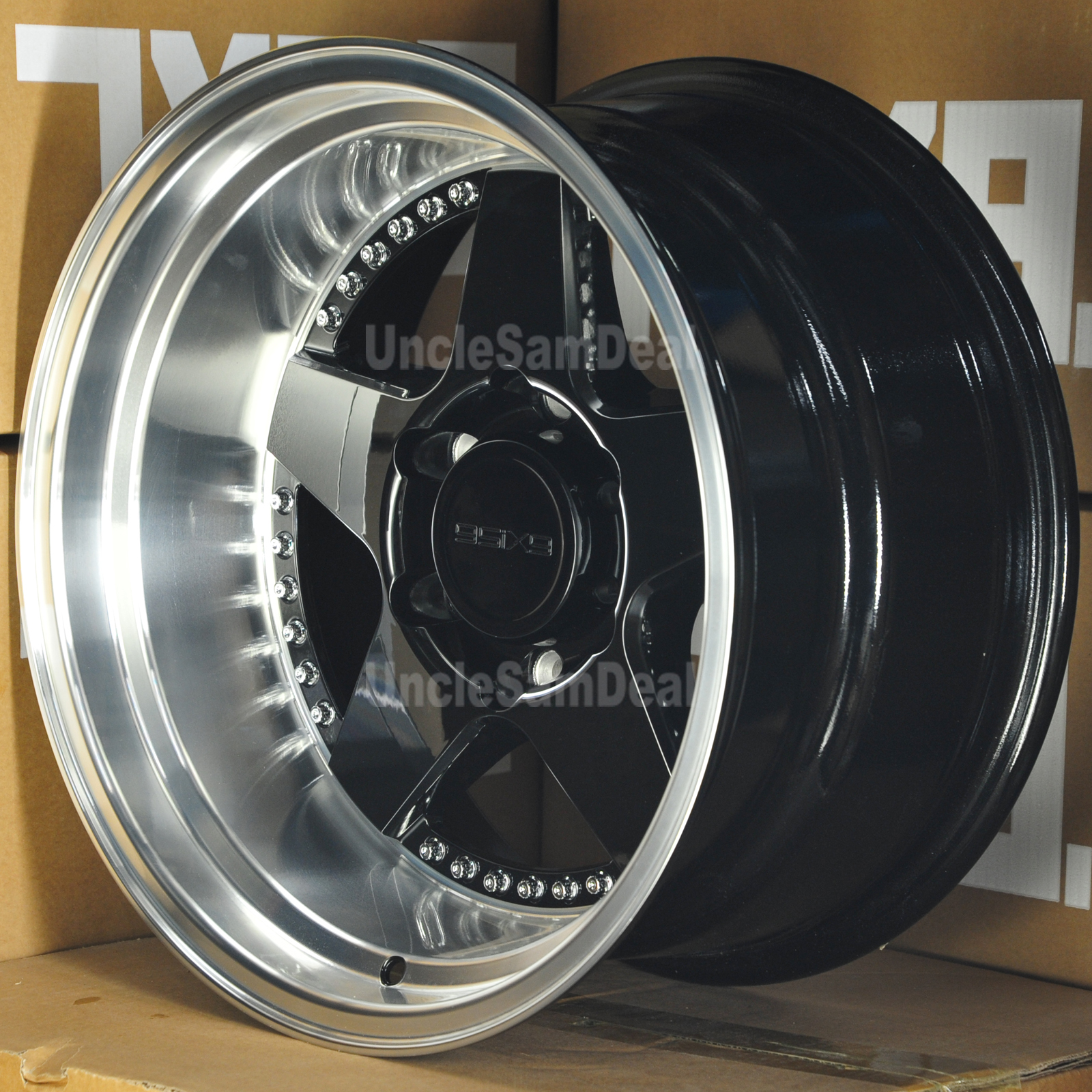 17x9 6x139.7 6x5.5 9SIX9 FIVE-2 -36 OFFSET BLACK 5 SPOKE 5