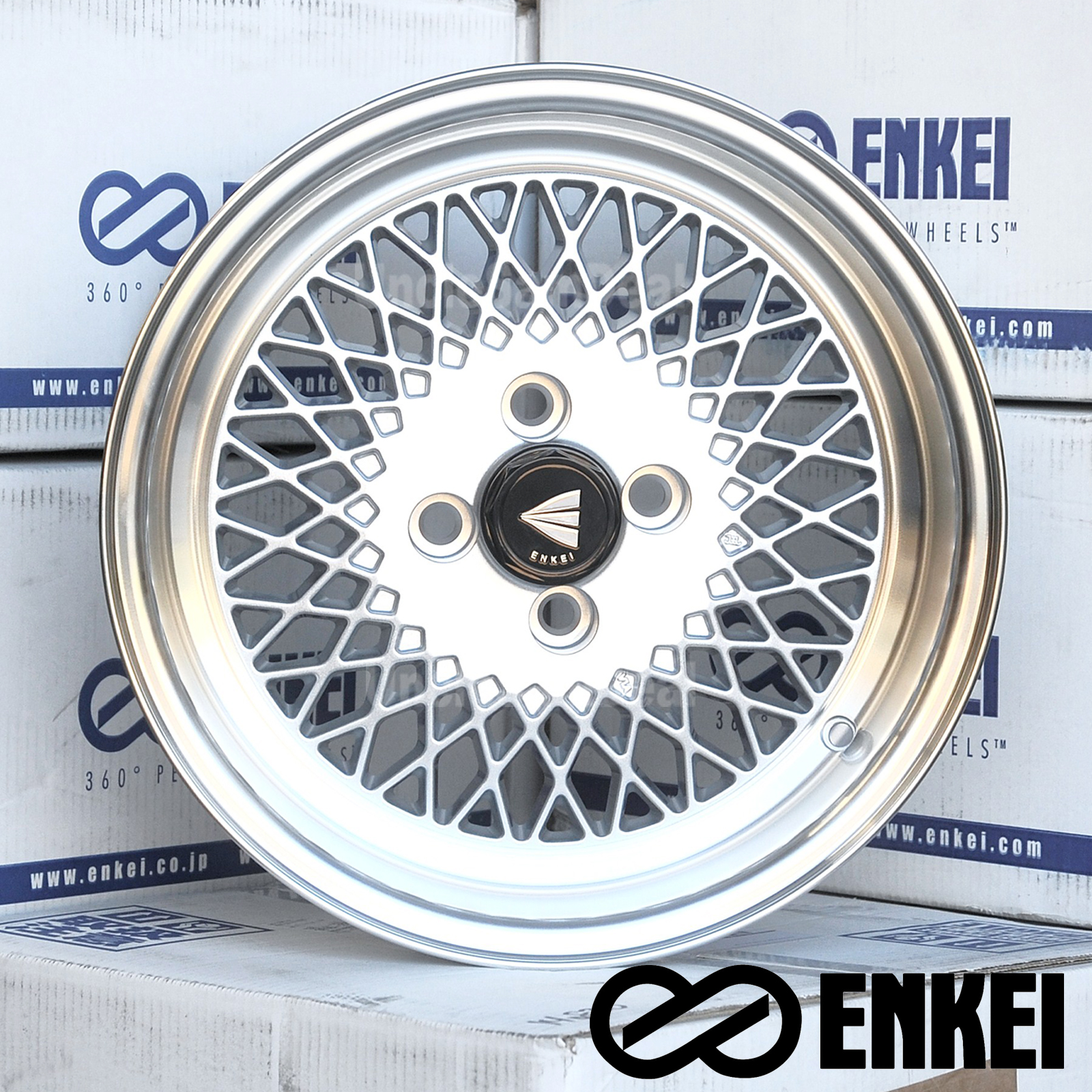 ENKEI メッシュ 15インチ Enkei Enkei92 Classic Series Wheel Set - 15