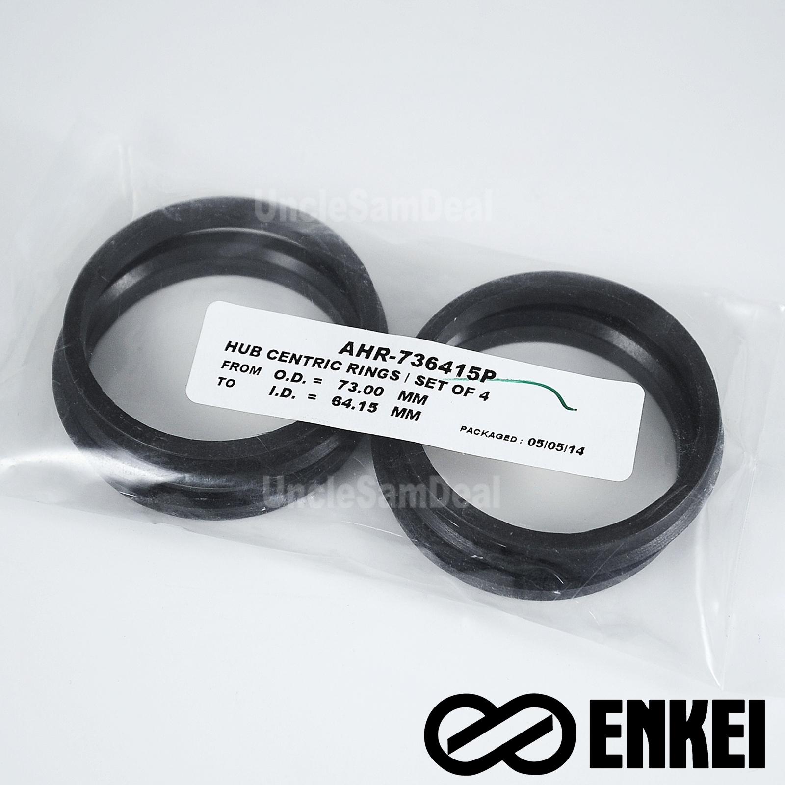 (SET OF 4 RINGS) ENKEI HUB CENTRIC RINGS ID 64.15 OD 73 (64mm CAR to